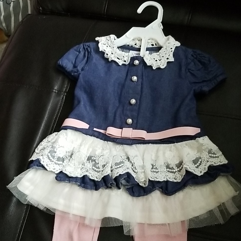 Denim & Lace Set